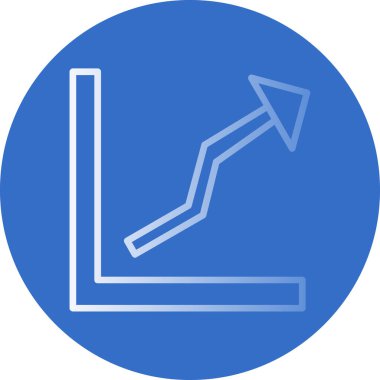 Diyagram vektör renk çizgisi simgesi 