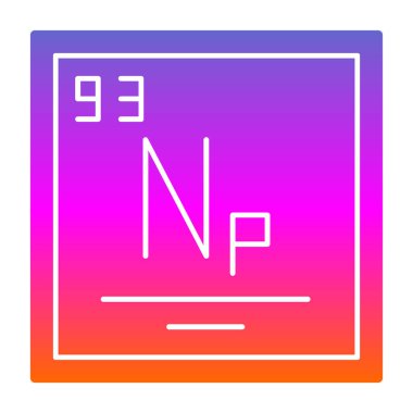 Neptunyum simgesi vektör çizimi