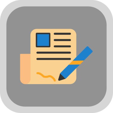 Sözleşme ve kalem ağı simgesi, vektör illüstrasyonu