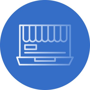 Çevrimiçi Depolama simgesi, vektör illüstrasyonu