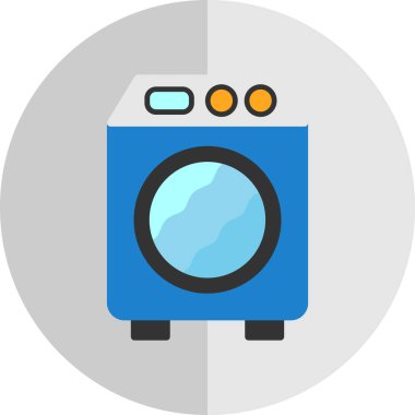 Bir çamaşır makinesinin vektör çizimi