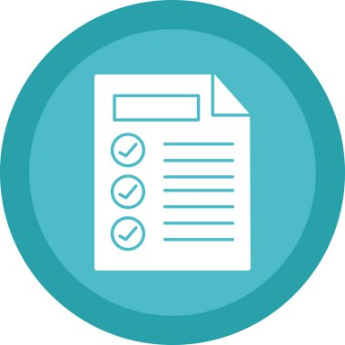 Kontrol listesi simgesinin vektör illüstrasyonu 