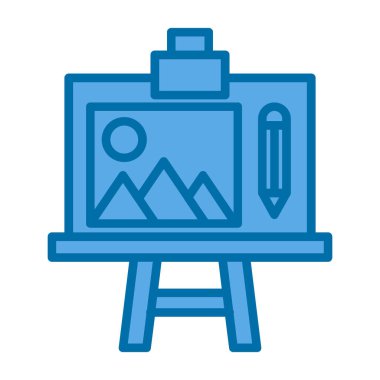 resim paleti ve resim sehpası