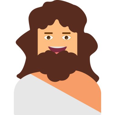 Sakallı genç adam karakter vektör çizimi tasarımı