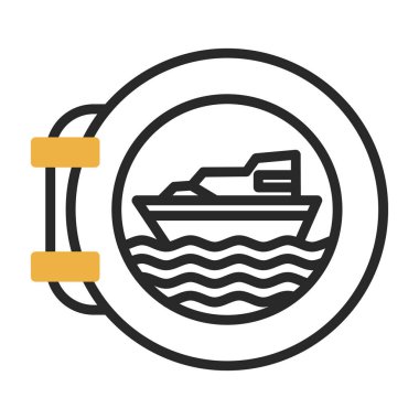 tekne ikonu vektör illüstrasyonu