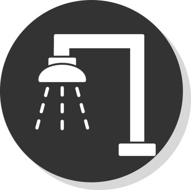 Duş. Web simgesi basit illüstrasyon                             