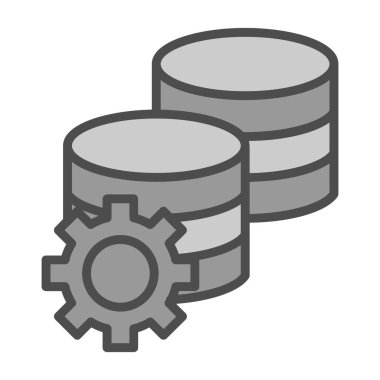 veritabanı vektörü ince çizgi simgesi