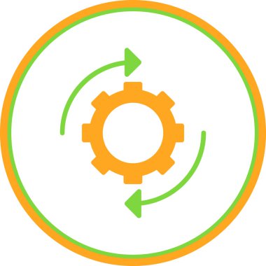 Çalışma Akımı web simgesi basit illüstrasyon 