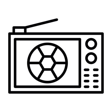 TV simgesi vektör illüstrasyonu 