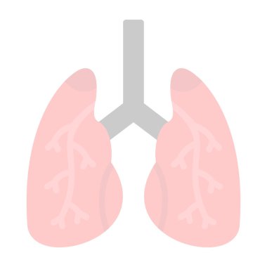 akciğerler web simgesi basit illüstrasyon 
