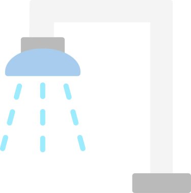 Duş. Web simgesi basit illüstrasyon                             