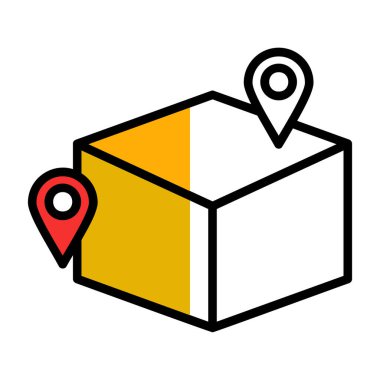 konum dağıtım vektör simgesi