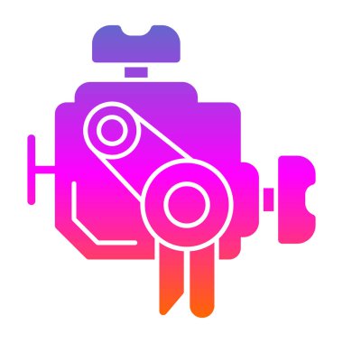 motor simgesi, vektör illüstrasyonu basit tasarım