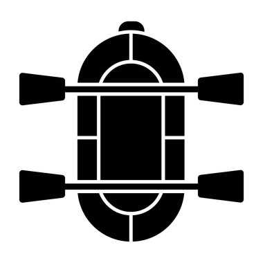 Rafting simgesinin vektör illüstrasyonu 