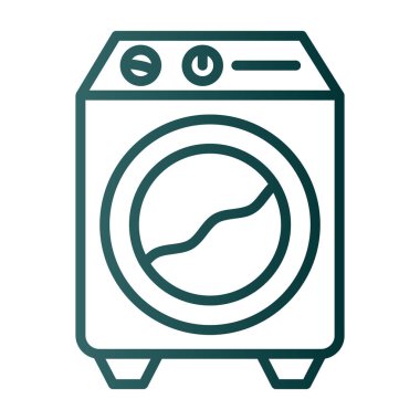 Bir çamaşır makinesinin vektör çizimi