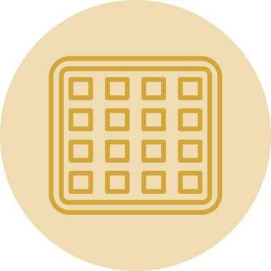 waffle düz vektör simgesi 