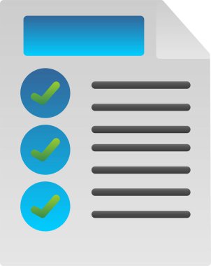 Kontrol listesi simgesinin vektör illüstrasyonu 