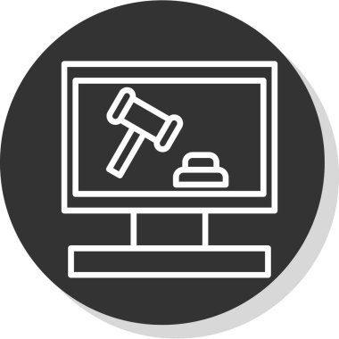 internet güvenlik vektör çizgisi simgesi