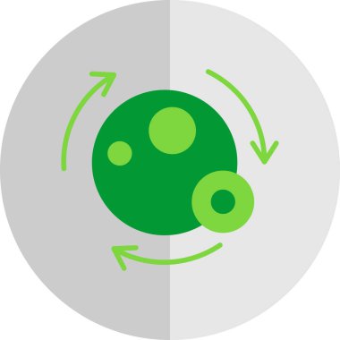 Gezegen Dünya simgesi, vektör çizimi