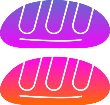 Ekmek. Web simgesi basit illüstrasyon                