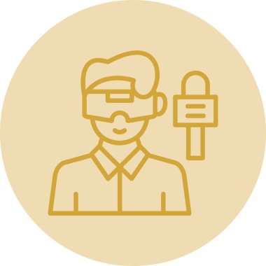 Avatar Adam. Web simgesi basit illüstrasyon