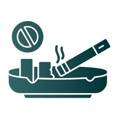 Sigara içmeyi bırak işaret vektörü çizimi tasarımı 