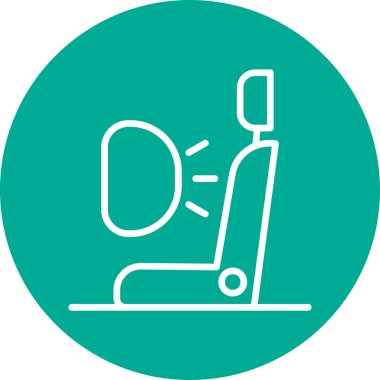 Hava yastığı sandalye simgesi taslak biçimi 