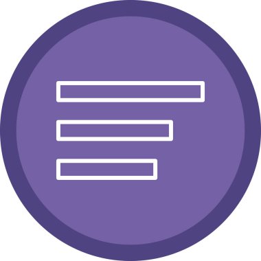 menü düz simgesi, vektör illüstrasyonu