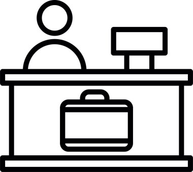 kutu paket lojistik simgesi ana hat biçiminde