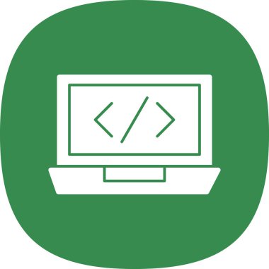 Kodlama simgesinin vektör illüstrasyonu 