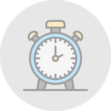 vektör alarm saati düz resimleme