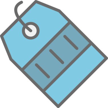 Kırmızı Etiket simgesinin vektör illüstrasyonu