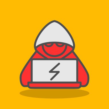 Kırmızı süper kahraman simgesinin vektör çizimi