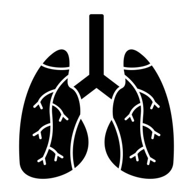 akciğerler web simgesi basit illüstrasyon 