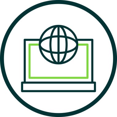 Web tarayıcı simgesi, vektör illüstrasyonu basit tasarım