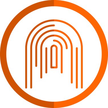 Dairesel bir simgenin vektör illüstrasyonu