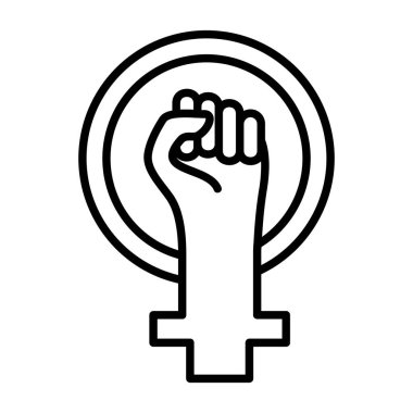 Kadın eli bir protesto sembolü tutuyor.