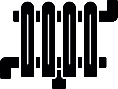 radyatör ağ simgesi, vektör illüstrasyonu