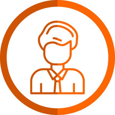 Yönetici düz simgesinin vektör illüstrasyonu 