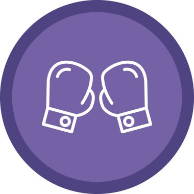 Boks eldiveni simgesi, vektör illüstrasyonu 