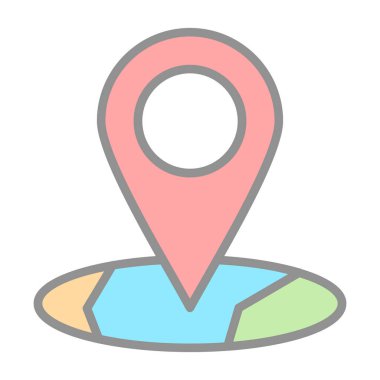 harita işaretleyici simgesi, vektör illüstrasyonu basit tasarım