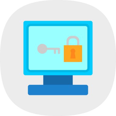 Güvenlik kilidi. Basit resimleme