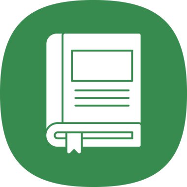 Kitap satırı simgesi, vektör çizim 