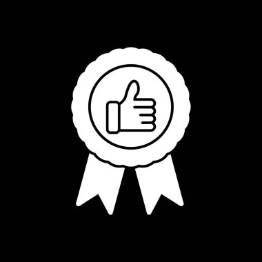 Ödül rozet ikonu vektörü web ve mobil uygulama tasarımınız için beyaz arkaplanda izole edilmiş, ödül logosu konsepti