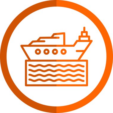 Gemi simgesi vektör illüstrasyonu 