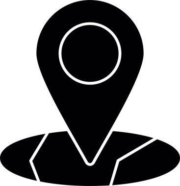 harita işaretleyici simgesi, vektör illüstrasyonu basit tasarım