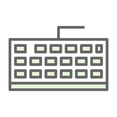 Daktilo renkli vektör simgesi