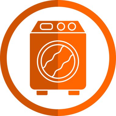 Bir çamaşır makinesinin vektör çizimi