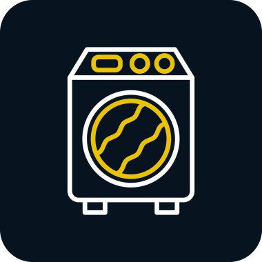 Bir çamaşır makinesinin vektör çizimi