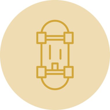 Kaykay web simgesi basit illüstrasyon